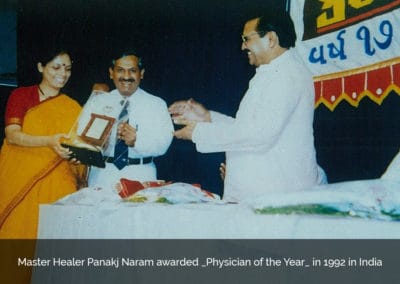 Awarded  Physician of the Year_ in 1992 in India