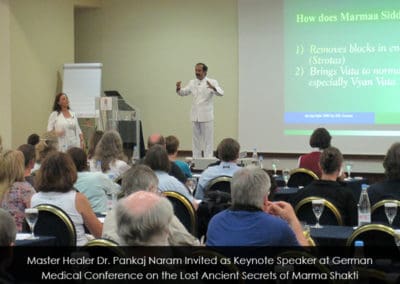 Dr. Naram Invited as Keynote Speaker at German Medical Conference on the Lost Ancient Secrets of Marma Shakti