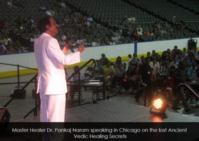 Dr. Naram speaking in Chicago on the lost Ancient Vedic Healing Secrets