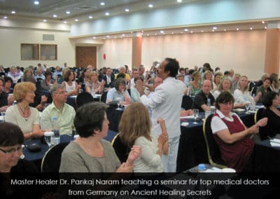 Master Healer Naram teaching a seminar for top medical doctors from Germany on Ancient Healing Secrets