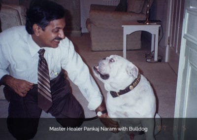 Master Healer Pankaj Naram with Bulldog