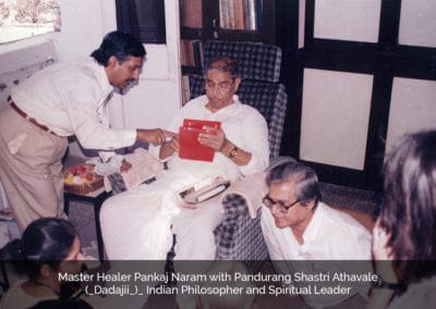 Dr. Pankaj Naram with Pandurang Shastri Athavale (_Dadajii_), Indian Philosopher and Spiritual Leader