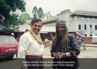 Master Healer  Pankaj Naram with Respected Aghori Master of Nepal, Chun Chun Babajii