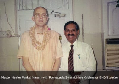 Master Healer  Pankaj Naram with Romapada Swami Hare Krishna, ISKCON leader