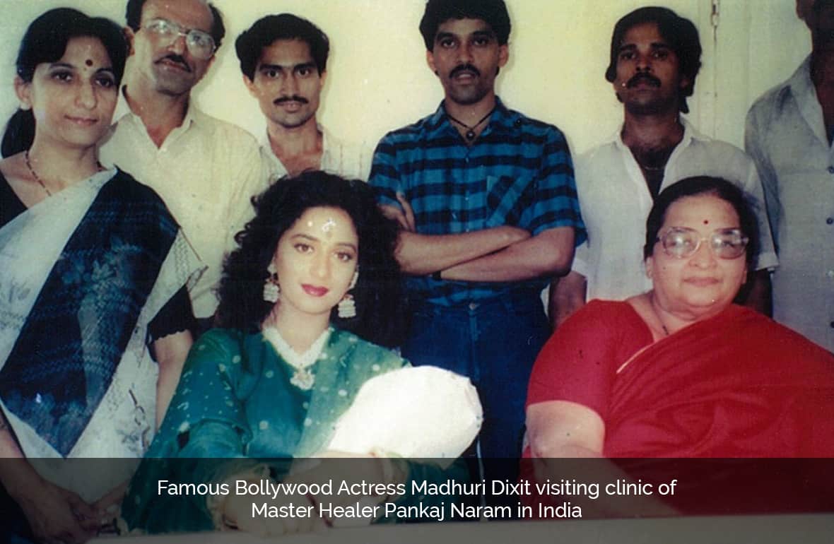 Famous Bollywood Actress, Madhuri Dixit, visiting clinic of Master Healer Dr. Pankaj Naram in India