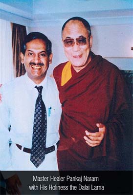About Dr. Pankaj Naram with his Holiness the Dalai Lama