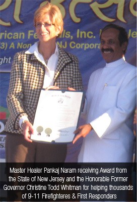 Dr. Pankaj Naram receiving Award from the state of New Jeresey