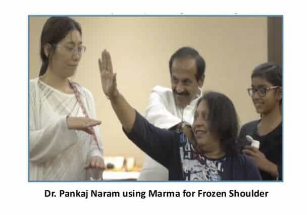 Dr. Pankaj Naram using Marma for Frozen Shoulder